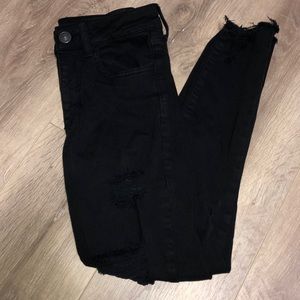 Ripped black American eagle jeans